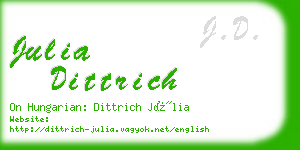 julia dittrich business card